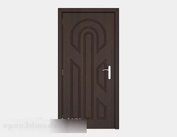 Modern Home Solid Wood Door V1 3d model Modern Home Solid Wood Door V1 3d model