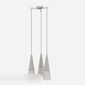 Modern Horn Shape Hanging Chandelier 3d model