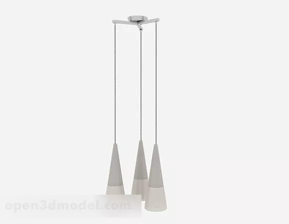 Modern Horn Shape Hanging Chandelier 3d model Modern Horn Shape Hanging Chandelier 3d model