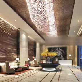 Modern Hotel Design Interior 3d model