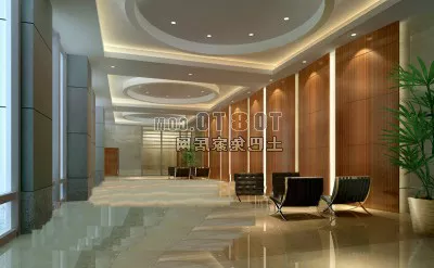 Elevator Lobby Interior Luxurious Architecture 3d model