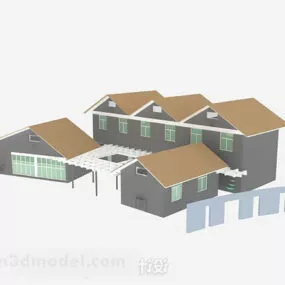 Modern Cottage House 3d model