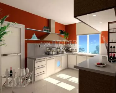 Modern Design Kitchen 3d model Modern Design Kitchen 3d model