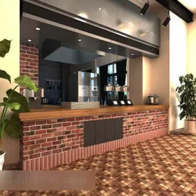 Country House Kitchen Interior 3d model