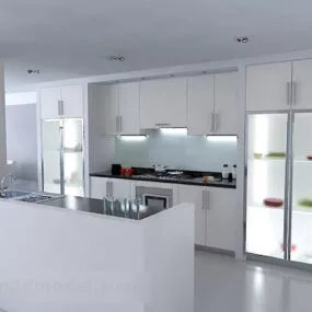 Modern Kitchen Free Design Interior 3d model