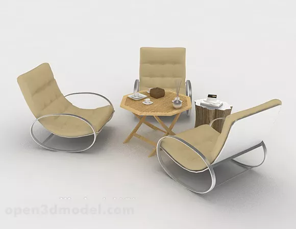 Modern Leisure Minimalist Table And Chair 3d model Modern Leisure Minimalist Table And Chair 3d model