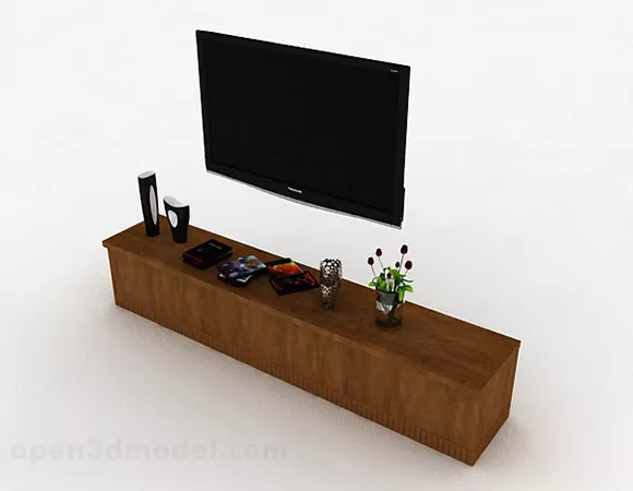 Modern Light Brown Tv Locker 3d model Modern Light Brown Tv Locker 3d model