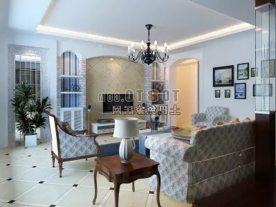 White Color Modern Living Room Interior 3d model White Color Modern Living Room Interior 3d model