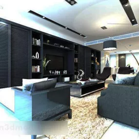 Modern Living Room Furniture Interior 3d model