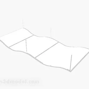 Modern Living Room Wavy Chandelier 3d model
