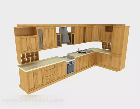 Modern Kitchen Fashion Cabinet 3d model Modern Kitchen Fashion Cabinet 3d model