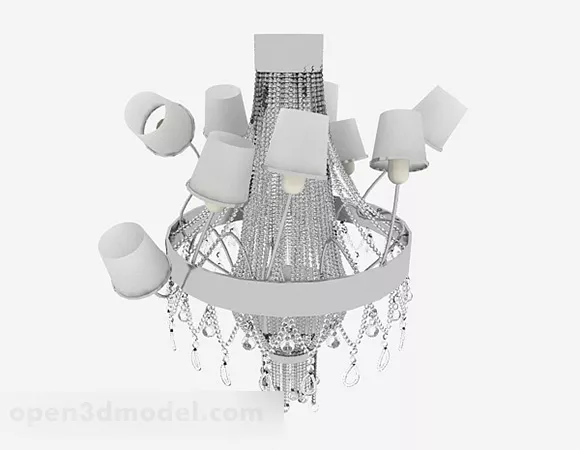 Modern Luxury Crystal Chandelier 3d model Modern Luxury Crystal Chandelier 3d model
