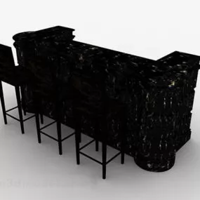 Modern Marble Bar Counter 3d model