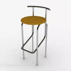 Modern Metal Yellow Bar Chair 3d model