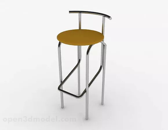 Modern Metal Yellow Bar Chair 3d model Modern Metal Yellow Bar Chair 3d model