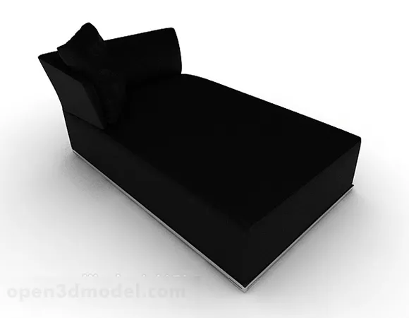 Modern Minimalist Black Double Sofa 3d model Modern Minimalist Black Double Sofa 3d model