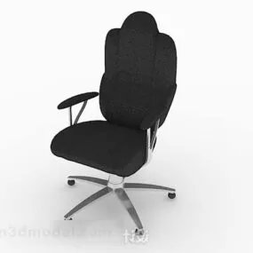 Modern Minimalist Black Leisure Chair 3d model