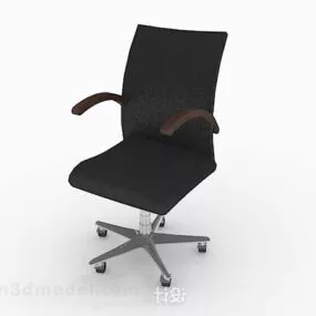 Modern Minimalist Black Lounge Chair 3d model