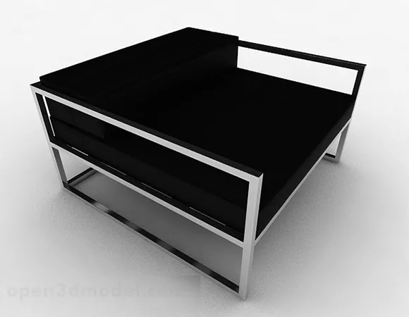Modern Minimalist Black Square Sofa 3d model Modern Minimalist Black Square Sofa 3d model