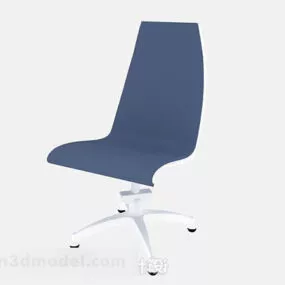 Modern Minimalist Blue Office Chair 3d model