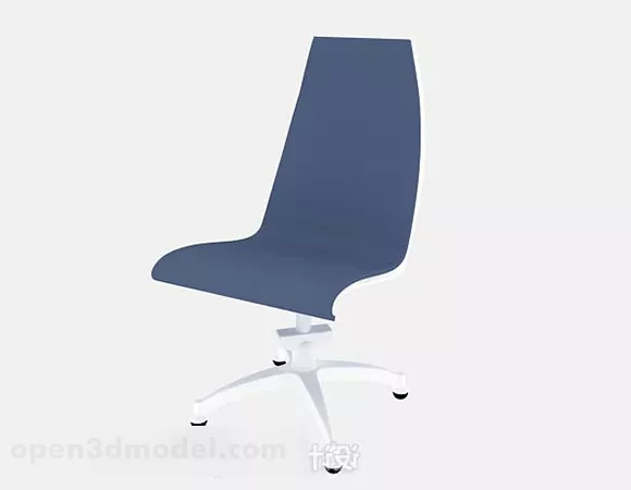 Modern Minimalist Blue Office Chair 3d model Modern Minimalist Blue Office Chair 3d model