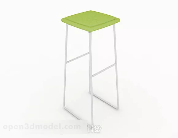 Modern Minimalist Green Square Bar Stool 3d model Modern Minimalist Green Square Bar Stool 3d model