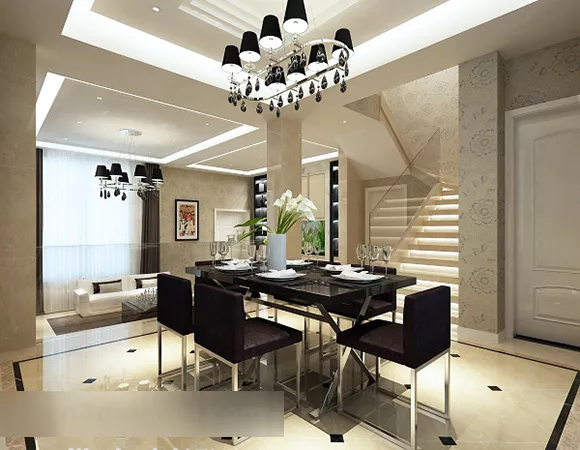 Interior Modern Minimalist Home Restaurant 3d model Interior Modern Minimalist Home Restaurant 3d model