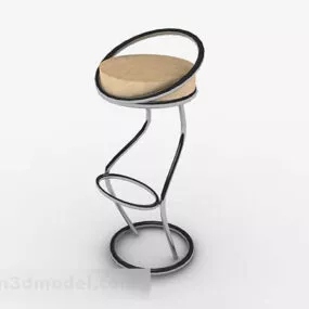 Modern Minimalist Line Bar Stool 3d model