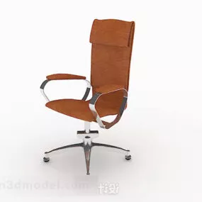 Modern Minimalist Orange Lounge Chair 3d model