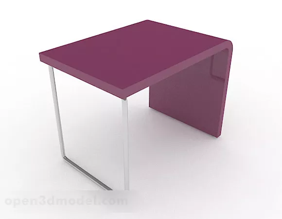Modern Minimalist Purple Desk 3d model Modern Minimalist Purple Desk 3d model