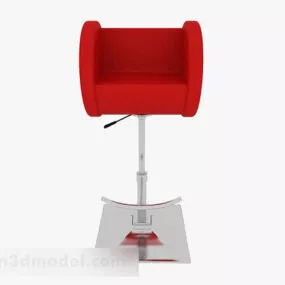 Modern Minimalist Red High Chair 3d model
