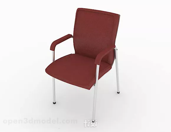 Modern Minimalist Red Home Chair 3d model Modern Minimalist Red Home Chair 3d model