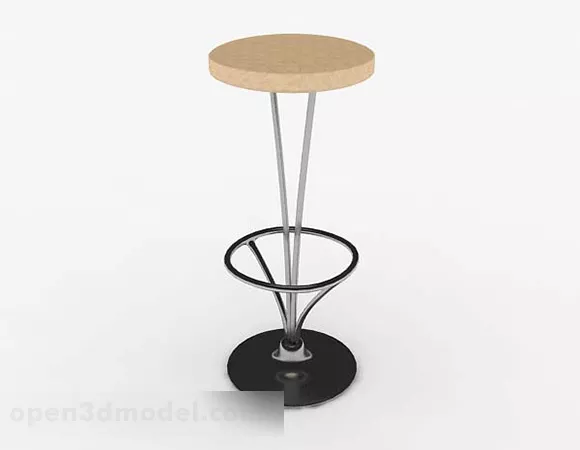 Modern Minimalist Round Bar Stool 3d model Modern Minimalist Round Bar Stool 3d model