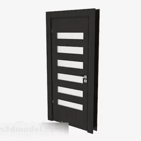 Modern Minimalist Solid Wood Door 3d model
