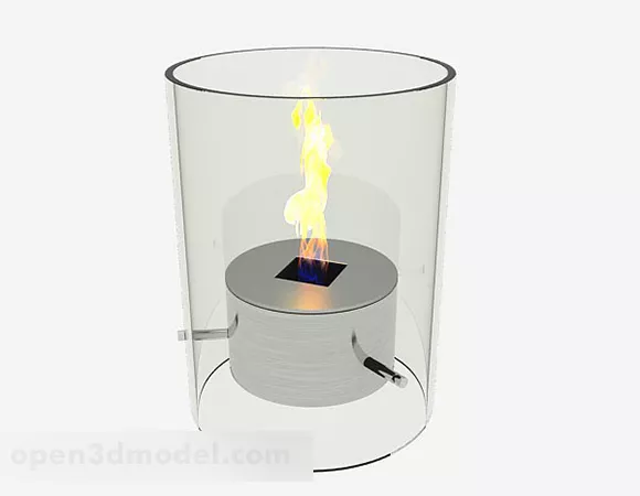 2 Burner Gas Cooktop Stove 3d model