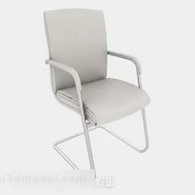 Modern Minimalist White Leisure Chair 3d model