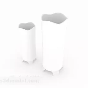 Modern Minimalist White Vase 3d model