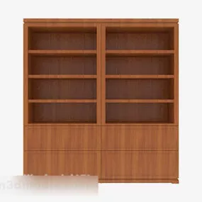 Modern Minimalist Wooden Display Cabinet 3d model