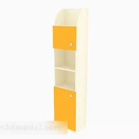 Modern Minimalist Yellow Display Cabinet 3d model
