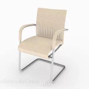 Modern Minimalist Yellow Lounge Chair 3d model