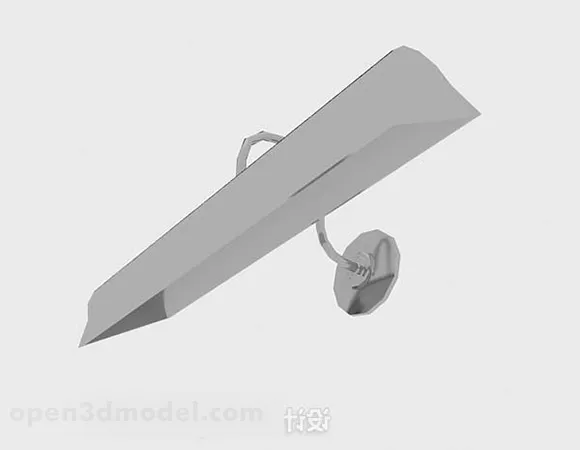 Modern Minimalistic Gray Wall Lamp 3d model Modern Minimalistic Gray Wall Lamp 3d model