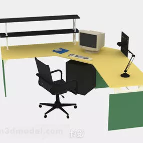 Modern Furniture Office Desk And Chair 3d model