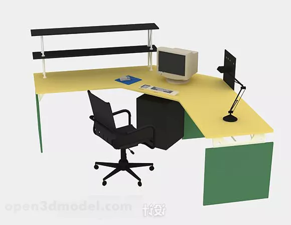 Modern Furniture Office Desk And Chair 3d model Modern Furniture Office Desk And Chair 3d model