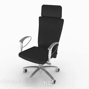 Modern Office Simple Black Chair 3d model