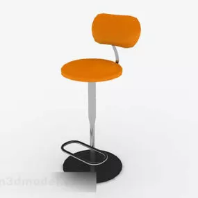 Modern Orange Bar Chair 3d model