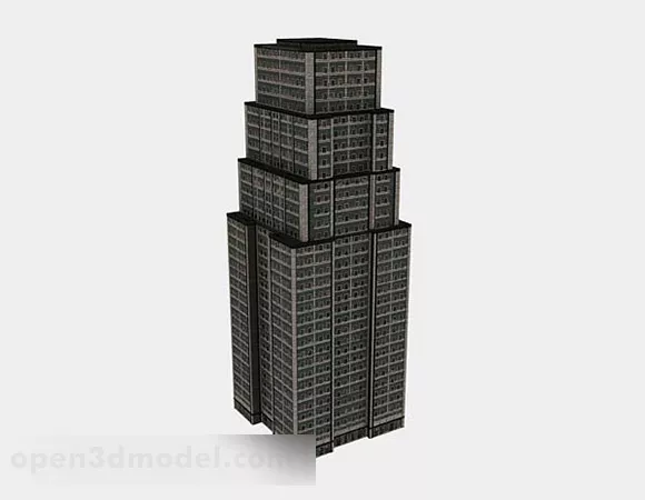 Modern Personality Black Gray Building 3d model Modern Personality Black Gray Building 3d model