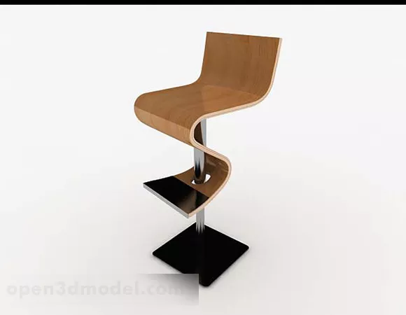 Modern Personality Brown Bar Chair 3d model Modern Personality Brown Bar Chair 3d model