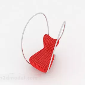 Modern Personality Red Leisure Chair 3d model
