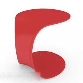 Modern Decor Simple Red Desk 3d model