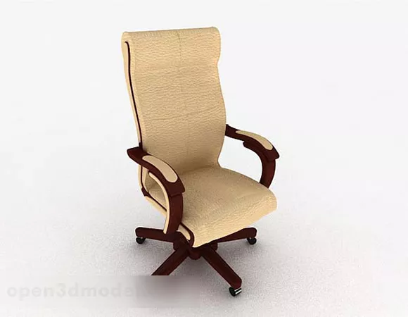 Modern Personality Yellow Home Chair 3d model Modern Personality Yellow Home Chair 3d model